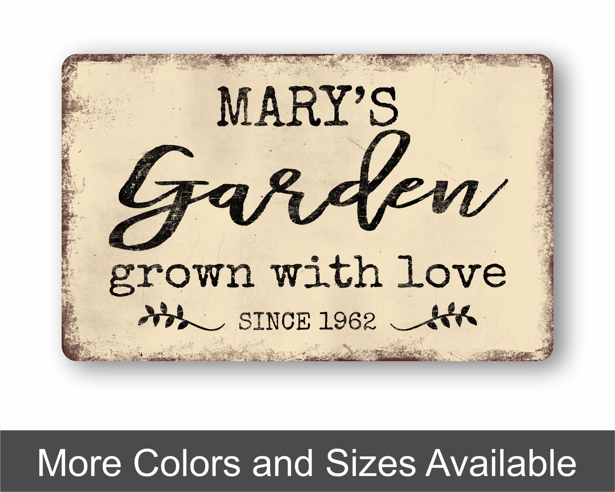 garden grown with love custom vintage rustic farmhouse metal sign for sale