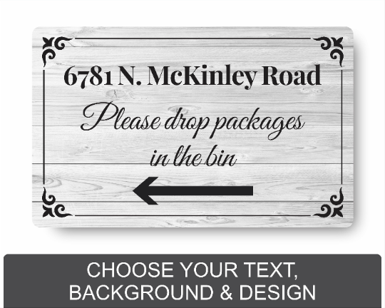 custom delivery metal sign for sale