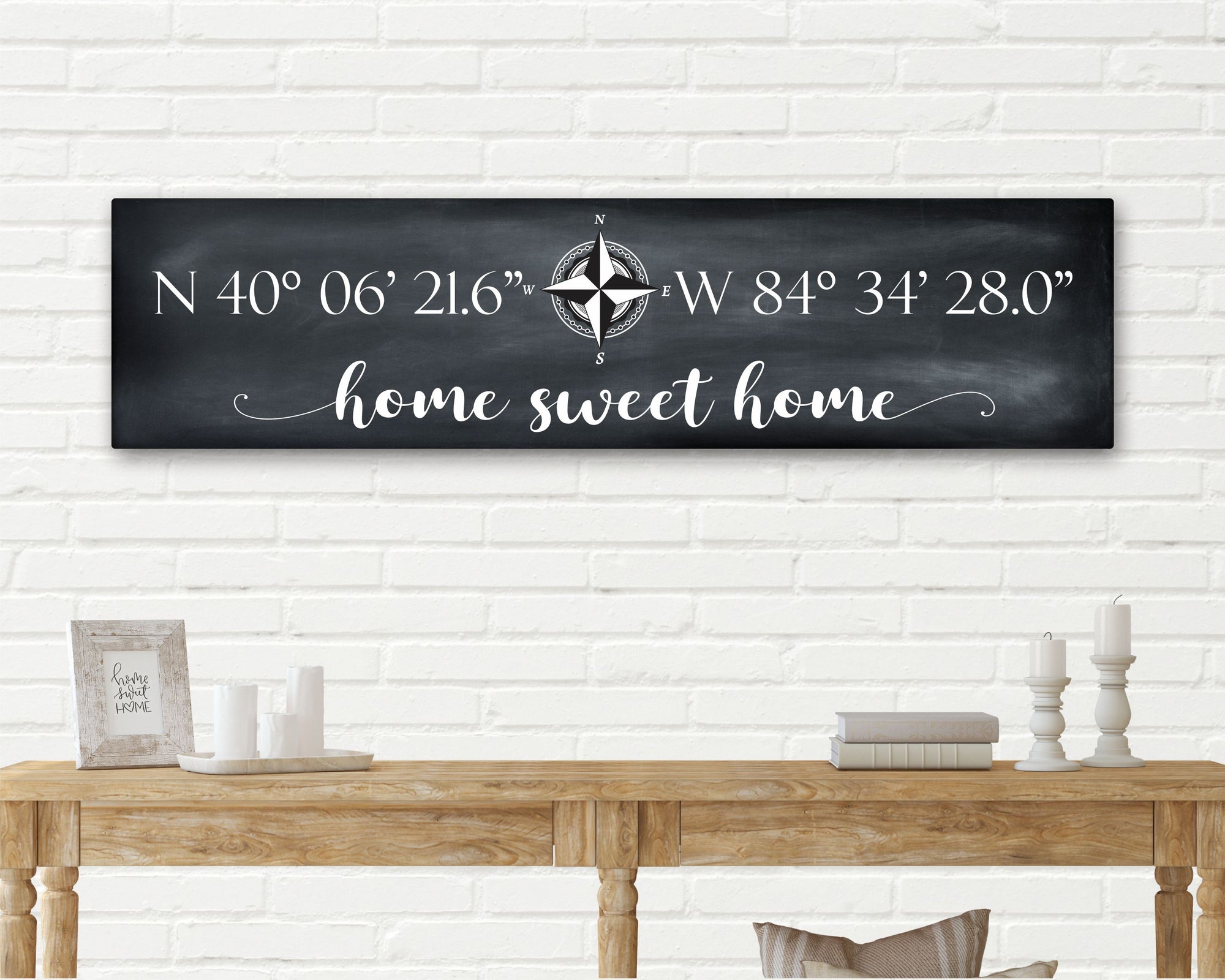 Home Sweet Home Custom Coordinates Sign