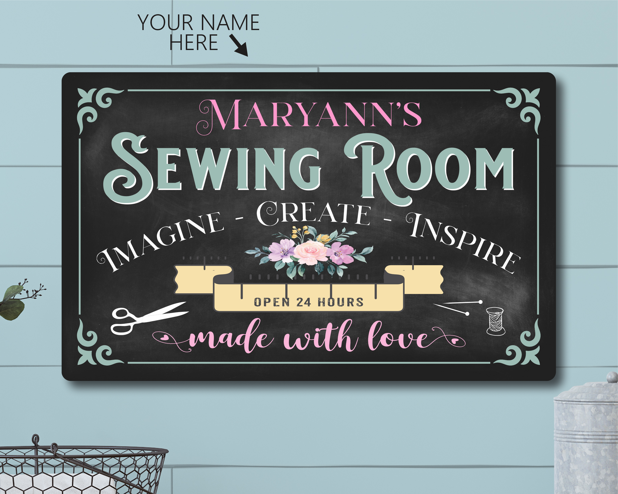 Sewing Sign, Sewing Room, Personalized, Sewing Gift, Sewing Room Decor, Sewing Gift For Women, Quilting Sign, Seamstress Gift