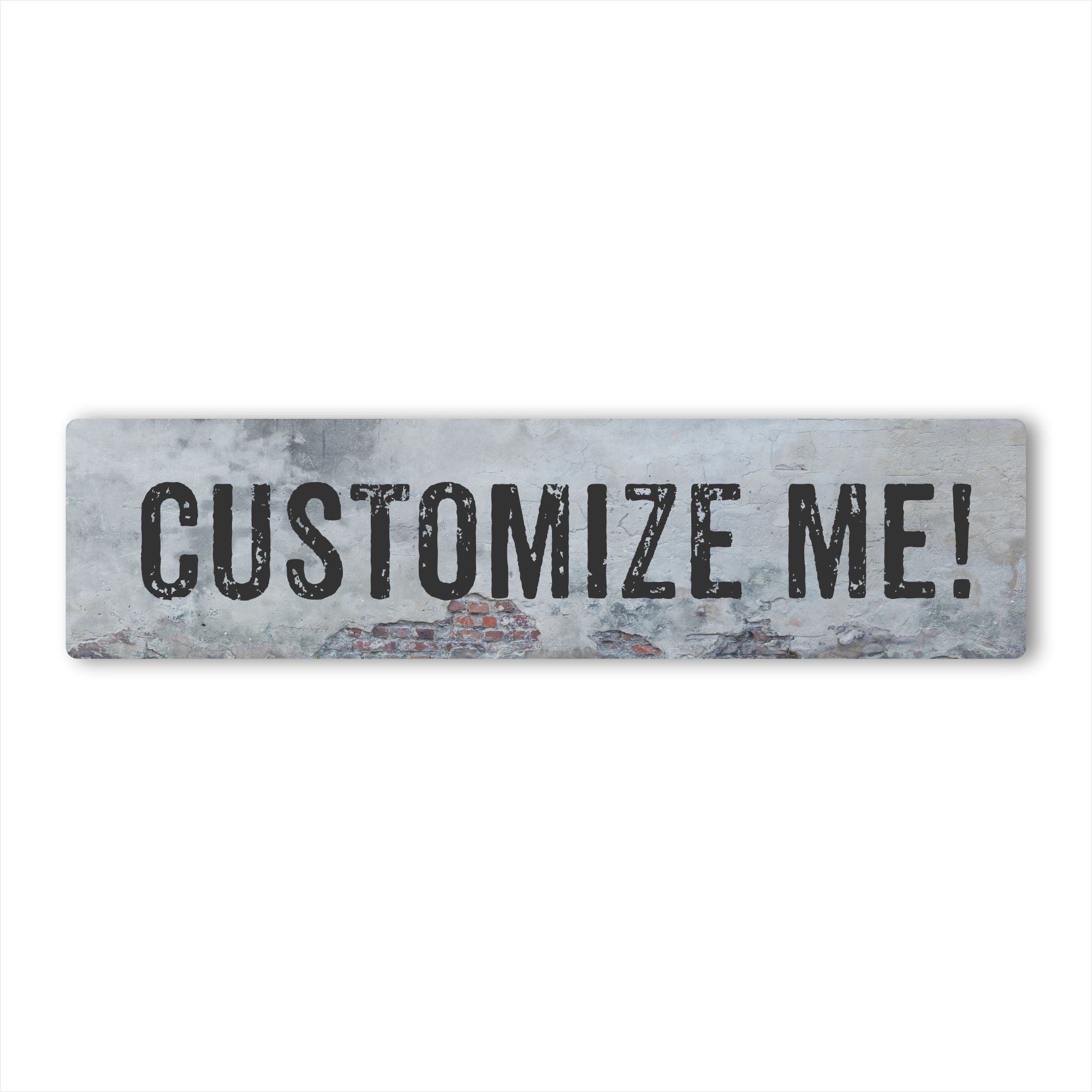 custom cement wall metal sign for sale
